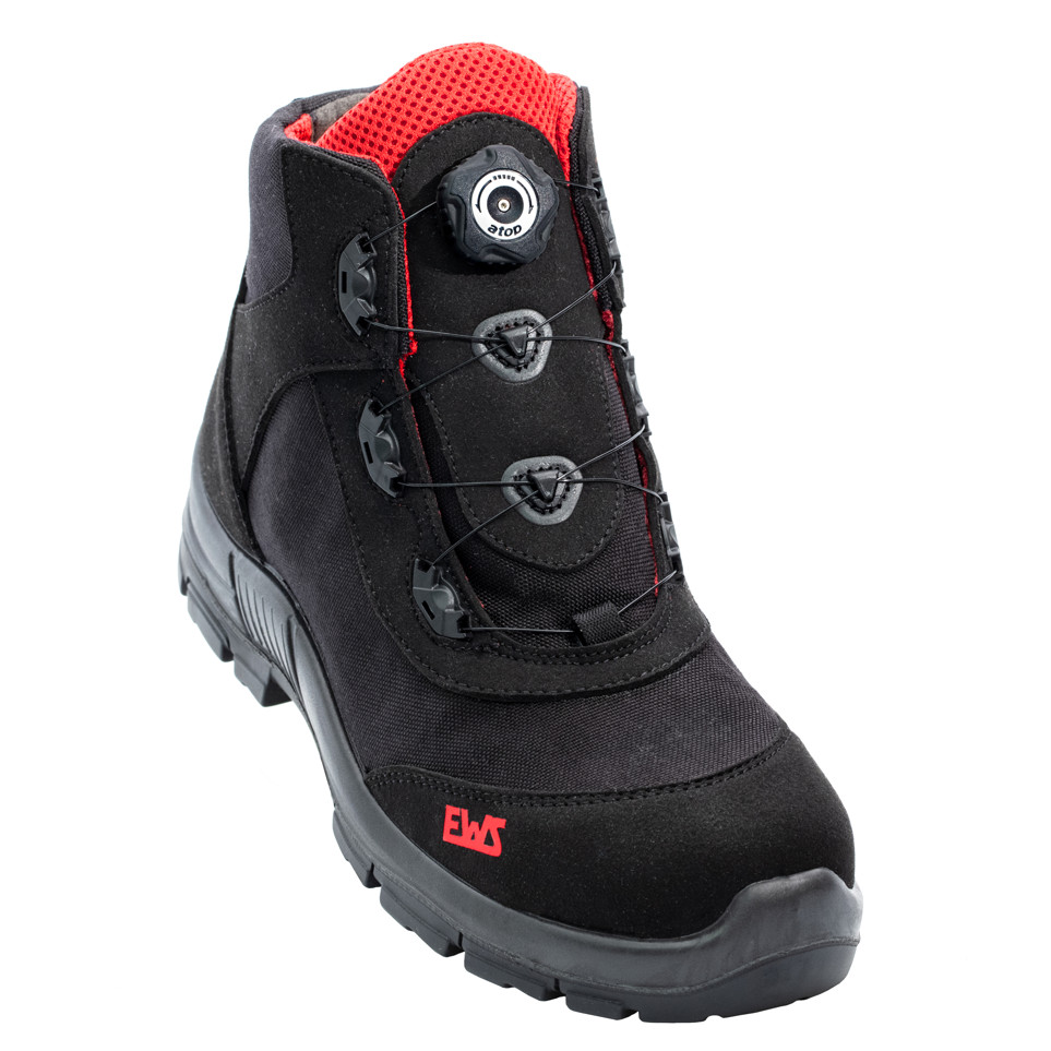 EWS Dynamic Safety S3 Sicherheitsschuh Knöchelhoch Red/Black EWS Dynamic Safety S3 Sicherheitsschuh Knöchelhoch Red/Black